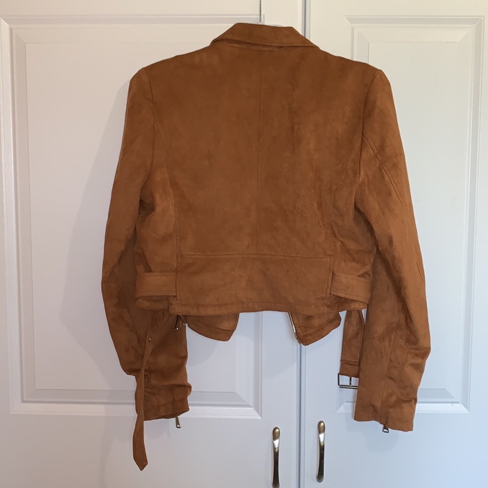 Faux Suede Brown Jacket (M) - Picture 3 of 4